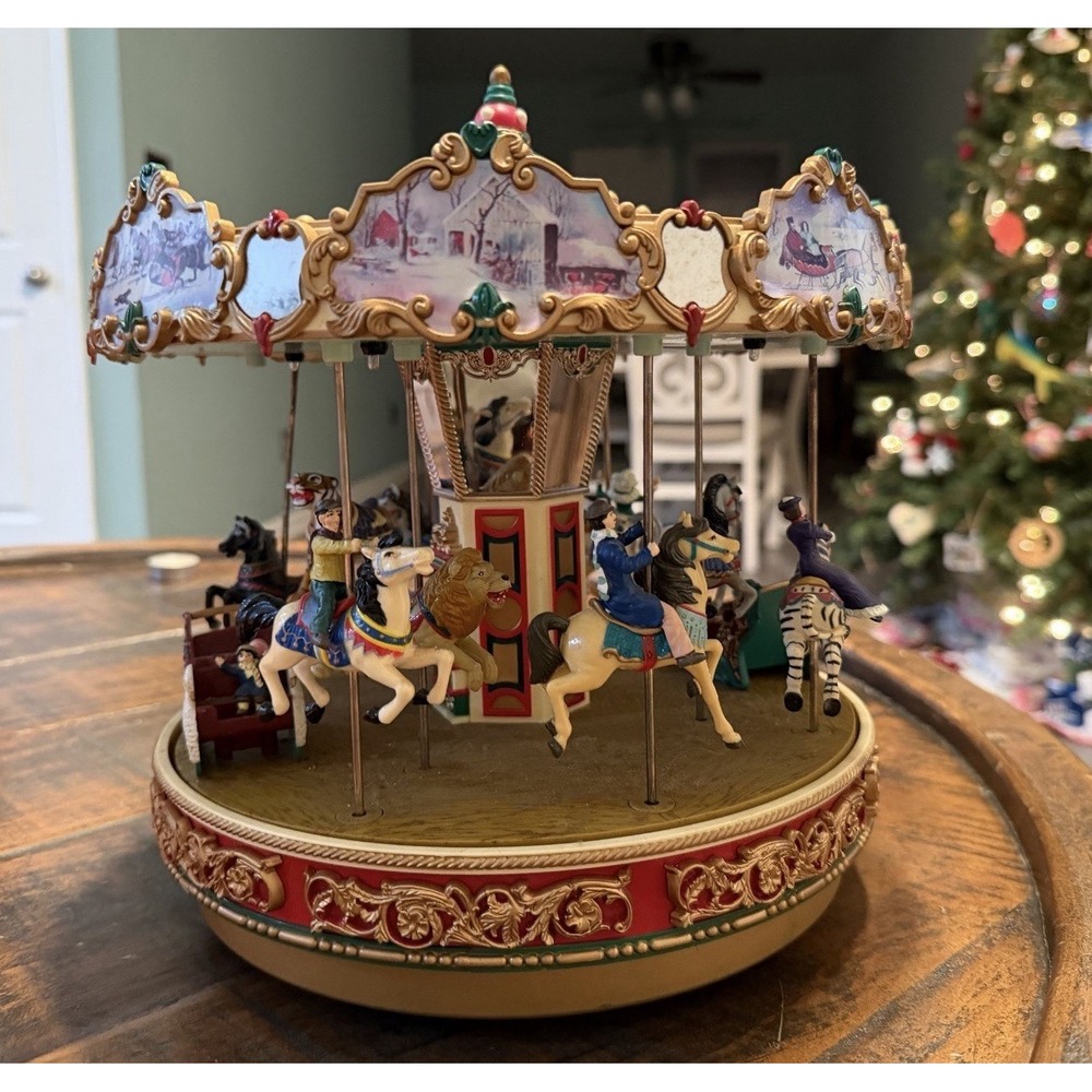 Mr Christmas Holiday Around Carousel Christmas Decor Parts Only Non-Working 1997